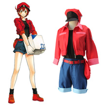 Anime Cells At Work Cosplay Costume Hataraku Saibou Red Blood Cell Sekkekkyu Uniform Full Set 2024 - buy cheap