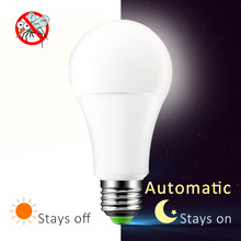 LED Sensor Light E27 B22 Dusk to Dawn LED Smart Bulb Lamp 10W 15W Night Light Auto On/Off For Home Porch Yard Garage Garden 2024 - buy cheap