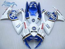 Kit de carenado de inyección para motocicleta SUZUKI, carenados deportivos para moto GSXR600 750 2006 2007, GSXR750 GSX R600 K6 06 07, piezas azul y blanco 2024 - compra barato