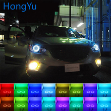 Último faro Multi-color RGB LED Ojos de Ángel Halo anillo ojo DRL RF Control remoto para CX-5 mazda cx-5 2013-2015 2024 - compra barato