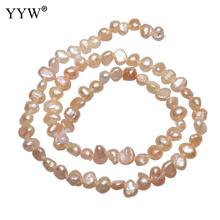 YYW Top Quality Cultured Potato Freshwater Pearl Beads natural pink 4-5mm Approx 0.8mm Sold Per Approx 14.5 Inch Strand 2024 - buy cheap
