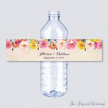 Wedding Bottle Water Labels,Wedding Bottle Wrappers - Floral, Custom Water Bottle Labels  Personal Wedding party decorations 2024 - buy cheap