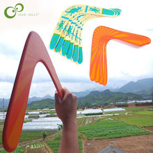 1 piece Wooden Boomerang high quality classic V shape  flying disc Flying Saucer Toys 40 meters Popular child outdoor toys GYH 2024 - buy cheap