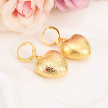 Bangrui-pendientes con forma de corazón para niña y mujer, aretes de compromiso y boda, Color dorado, regalo de cumpleaños 2024 - compra barato