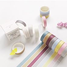 Creative Grid Pure Color Washi Tape DIY Scrapbooking Sticker Label Masking Tape School Office Supply 2024 - buy cheap