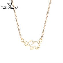 Todorova Cute Hollow Elephant Pendant Necklace Fashion Women Accessories Charming Long Chain Necklace 2024 - buy cheap