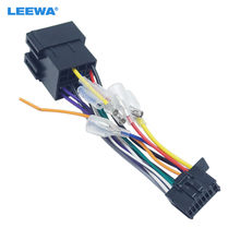 LEEWA Car Stereo Radio ISO 16-Pin PI100 Wire Harness Adapter For Pioneer 2003-on For Volkswagen Wire Connector Into Car Cable 2024 - buy cheap