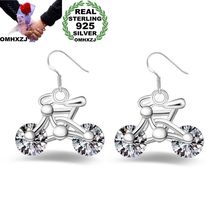 OMHXZJ-pendientes de circonita para mujer, aretes de Plata de Ley 925 con personalidad, para fiesta, boda, color blanco y azul, YE329 2024 - compra barato