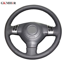 Black Artificial Leather Car Steering Wheel Cover for Suzuki Swift Alto Tianyu Special hand-stitched steering wheel cover 2024 - buy cheap