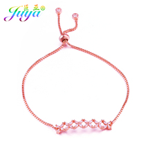 Dropshipping Adjustable Chain Bracelets Handmade Marquise Shape Connect Charm Bracelets For Women Couple Jewelry 2024 - buy cheap