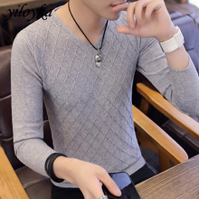 New Winter Cashmere Warm Sweater Men Clothes For Autumn Men's Sweater Jersey Hombre V-Neck Pullover Knitted Sweaters For Men 2024 - buy cheap