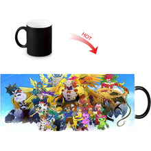 Digimon aventura tri caneca de viagem engraçada 12oz café leite xícara de chá novidade canecas de água personalizado presente de aniversário 2024 - compre barato