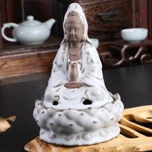 Lotus Guanyin-Quemador de incienso pesado de alto grado, artículo de mobiliario para el hogar, antiguo templo budista, quemador de incienso 2024 - compra barato