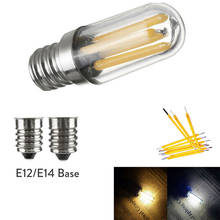 Mini E14 E12 LED Fridge Freezer Filament Light COB Dimmable Bulbs 1W 2W 4W Lamp Warm / Cold White Lamps Lighting 2024 - buy cheap
