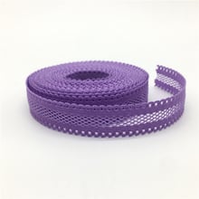 5 Yards 5/8"(15mm) Purple Gridding Elastic Band Multirole Trim Ribbon Sewing Spandex Lace Trim Waist Band Garment Accessory 2024 - buy cheap