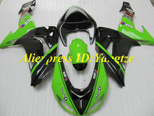 Kit de carenado de motocicleta para KAWASAKI Ninja ZX10R 2006 2007 ZX10R 06 07 zx 10r verde brillante negro ABS carenados set + regalos SK11 2024 - compra barato