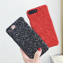 Funda trasera rígida con purpurina para móvil, carcasa brillante para iPhone 8 Plus, 6, 6s Plus, 7, 8, 5, 5S, X, XS, XR, XS, Max 2024 - compra barato