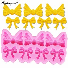 Byjunyeor Epoxy UV Resin Bows Bowknot Design Modeling Cake Decoration Fondant Chocolate Pudding Silicone Mold m870 2024 - buy cheap