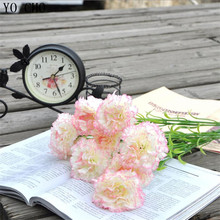 (24 шт./лот) дешевые искусственные шелковые цветы Гвоздика для свадьбы украшения дома 2024 - купить недорого