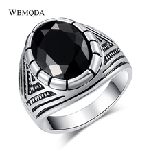 Мужское Винтажное кольцо Wbmqda, серебряное кольцо черного цвета в стиле хип-хоп, Стим панк украшения, подарок, 2018 2024 - купить недорого