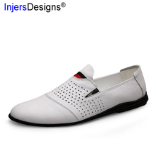 New Arrival Casual Leather Shoes Slip-On Lazy Loafers Breathable Soft Moccasins Driving Shoes Genuine Leather Business Men Shoes 2024 - buy cheap