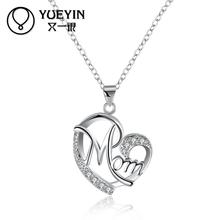 Silver plated Necklace pendant charm chain Engagement jewelry silver plated Necklace Colar Feminina Original designs 2024 - buy cheap