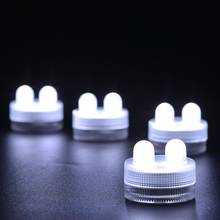 Kitosun Waterproof Submersible LED Lights 10pcs/pack LED BULE DOUBLE SUBMERSIBLE Floralyte II Lights Blue 2LEDs candle lights 2024 - buy cheap