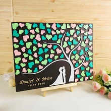 Personalized wedding guest book alternative 3D Rustic wedding guestbook sign Bride and Groom Custom wedding colors Decor theme 2024 - buy cheap