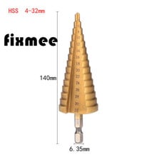 4-32 mm HSS Titanium Coated Step Drill Bit Drilling Power Tools for Metal High Speed Steel Wood Hole Cutter Step Cone Drill 2024 - buy cheap