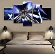 Wall Art Painting Pictures Canvas Printed Anime Modular Poster 5 Panel Gundam Home Decor For Living Room Modern Cuadros Artwork 2024 - buy cheap