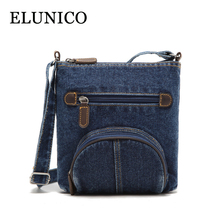 Женская джинсовая сумка-мессенджер ELUNICO, повседневная дизайнерская сумка через плечо для отдыха, 2019 2024 - купить недорого