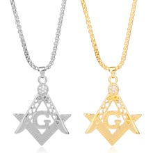 dongsheng Jewelry Masonic Free Mason Freemasonry Free and Accepted Crystal Pendants Necklaces Chain Necklace for Women Men Gift 2024 - buy cheap