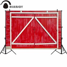 Фон для фотосъемки Allenjoy с изображением Красного сарая деревянная портретная дверь ферма фон для фотосъемки реквизит для фотосъемки на заказ студийная фотобудка 2024 - купить недорого