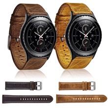 Correa de cuero auténtico para reloj Samsung Gear S3 Frontier, pulsera clásica de 22mm con pines de liberación rápida 2024 - compra barato