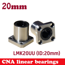 LMK20UU LMK20 20mm round flange linear ball bearing bushing for 20mm linear shaft guide rail rod round shaft cnc parts 2024 - buy cheap