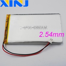 XINJ 3,7 V 8000 mAh 2pin JST 2,54 мм литий-полимерная аккумуляторная батарея Li-Po 8065113 для GPS PDA MID PDF Power bank Tablet PC 2024 - купить недорого