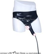 Black Latex Briefs With Penis Sheath Condom And Piss Tube Rubber Underwear Shorts Bottom DK-0033 2024 - buy cheap