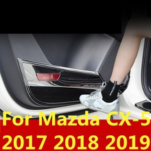 For Mazda CX-5 CX5 CX 5 2017 2018 2019 Stainless Steel Interior Anti-kick Pad Protective Sticker Accessories Interior decoration 2024 - buy cheap