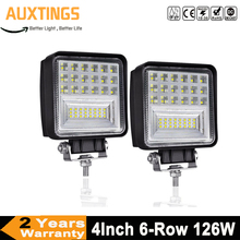 Barra de luz LED antiniebla para todoterreno, luces de conducción de 12V y 24V, 6 filas, 4 pulgadas, 126W, para 4x4, SUV, ATV, barco, camión, 2 uds. 2024 - compra barato