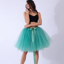 2022 Puffy Midi Knee Length Adult Tutu Marsala Tulle Skirt High Waist Women Underskirt Wedding Bridal Skirt Lolita Faldas Saias 2024 - buy cheap