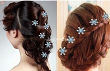 Wholesale120Pcs Snowflake Crystal Pearl Bridal Wedding Prom Hair Pins Hair Accessory A-68 Free Shipping 2024 - buy cheap