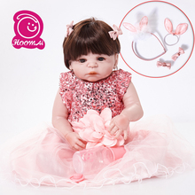 Newborn Full Body Silicone Bebe Doll Reborn 22 Inch Vinyl Realistic Collectible Doll Reborn Baby Simulator Dolls for Girls Toys 2024 - buy cheap