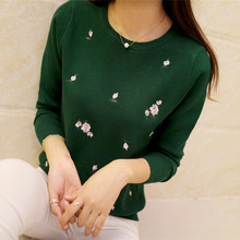 2019 Autumn Sweater Women Embroidery Knitted Winter Women Sweater And Pullover Female Tricot Jersey Jumper Pull Femme 2024 - buy cheap