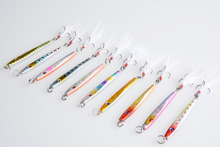 10pcs Multi Colors Small Jigs bait Fresh Salt Water Fishing Lure 5.7cm 10.9g Lead Fish Artificial Baits Jigs Feather Hooks 2024 - buy cheap