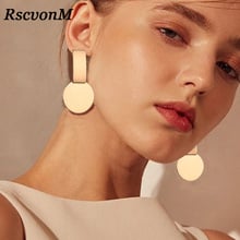 RscvonM New Fashion Geometric Square Round Coin Earrings For Women Fashion Punk Gold Indian Long Drop Earrings Jewelry Brincos 2024 - buy cheap