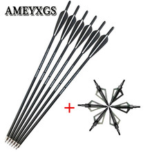 12pcs 20" Archery Crossbow Bolts Arrows With 100 Grain Hunting Tips Arrowheads Broadheads For Outdoor Shooting Accessories 2024 - buy cheap