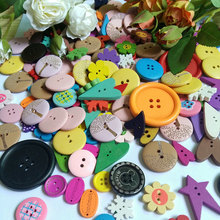 Nuevos botones de madera mezclados, 80 piezas, mezcla colorida de diferentes tamaños, botones decorativos, 2 agujeros, accesorios de costura para álbum de recortes 2024 - compra barato