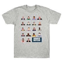 Camiseta de algodón para hombre, camisa de la empresa de papel Mifflin, color negro, 2019 2024 - compra barato