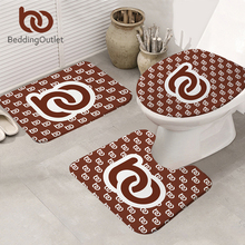 BeddingOutlet Custom Made Bathroom Mat 3-Piece Non-slip Print on Demand Mat Set DIY Customized Toilet Cover Carpet Dropshipping 2024 - buy cheap