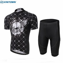 Xincity conjunto masculino de ciclismo com camisa e bermuda, roupa de ciclismo com manga curta para ciclismo 2024 - compre barato
